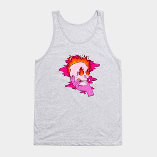 Skull on Fire Tank Top